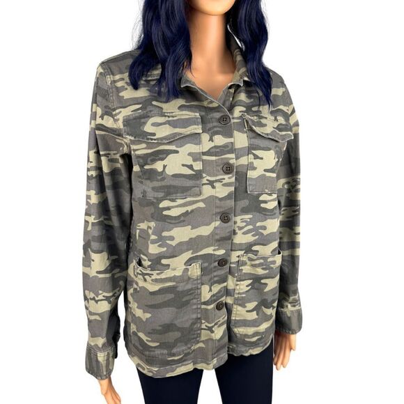 Sanctuary Green Camo Camouflage Army Military Jacket Size Small - Picture 3 of 7
